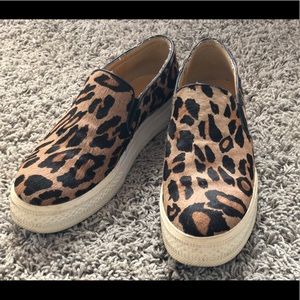 Cynthia Rowley Leopard Fur Sneaker 7.5